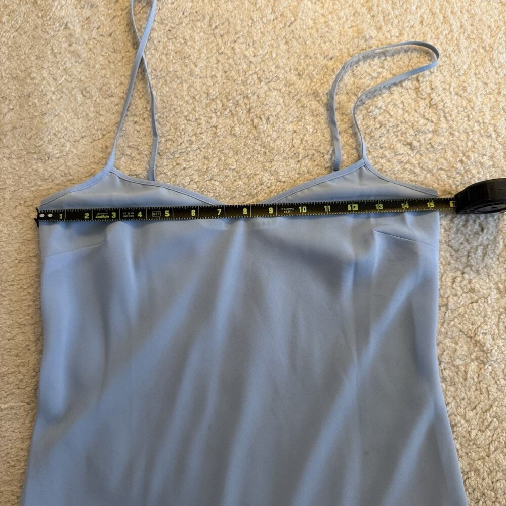 Veronica Beard Dusty Blue V Neck Mini Slip Dress A Line Size XS Vacation Summer - Picture 6 of 7